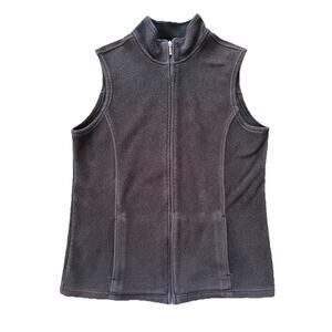 LL Bean Women’s Classic Black Full-Zip Fleece Vest Polartec Gorpcore Size Small